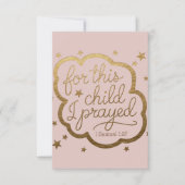 Bijbelvers uit 1 Samuel 1:27 Kaart (Voorkant)