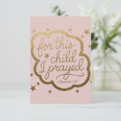 Bijbelvers uit 1 Samuel 1:27 Kaart (Staand voorkant)