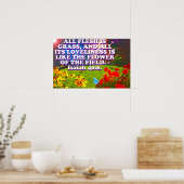 Bijbelvers uit Isaiah 40:6. Poster (Keuken)