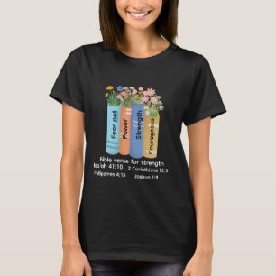 Bijbelvers van kracht, bloemige boek liefhebber ge t-shirt