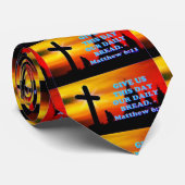 Bijbelvers van Matthew 6:11. Stropdas (Opgerold)