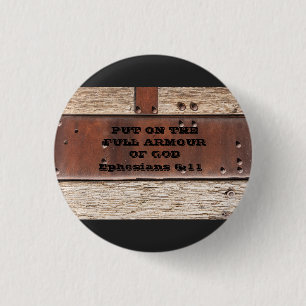 Bijbelvers Volledige wapenrusting van God Efeziërs Ronde Button 3,2 Cm
