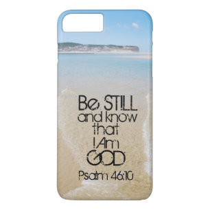 Bijbelvers Wees stil en weet dat ik God ben, Oceaa iPhone 8 Plus / 7 Plus Hoesje