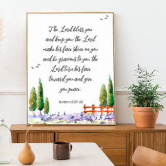 Bijbelvers - zegen: The Lord scripture poster
