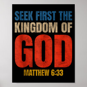 Bijbelvers Zoek eerst het Koninkrijk van God Chris Poster