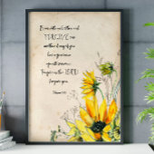 Bijbelvers Zonnebloem Schrift Wall Art Poster