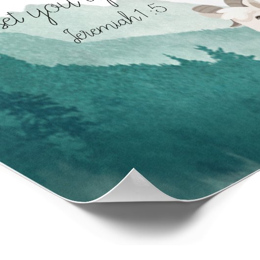 Bijbelverse Art Print Jeremiah 1:5 (Hoek)