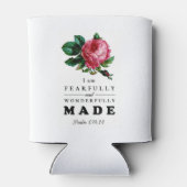 Bijbelverse, comfortabel en prachtig gemaakt Roos Blikjeskoeler (Achterkant)