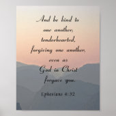 Bijbelverse, Ephesians 4:32, wees aardig Poster (Voorkant)