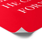 Bijbelverse giet uw angst rood en wit poster (Hoek)