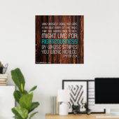 Bijbelverse Poster - 1 Peter 2:24 (Thuiskantoor)
