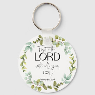 Bijbelverse Proverbs Greenery Wreath Sleutelhanger