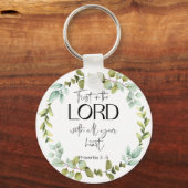 Bijbelverse Proverbs Greenery Wreath Sleutelhanger (Voorkant)