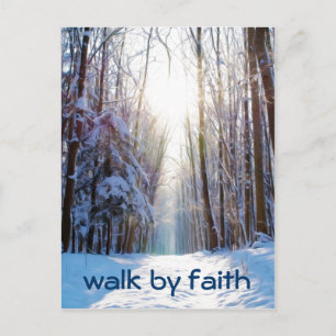 Bijbelverse Walk van Faith Briefkaart