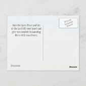 Bijbelverse wees nog steeds en weet dat ik God Bri Briefkaart (Achterkant)