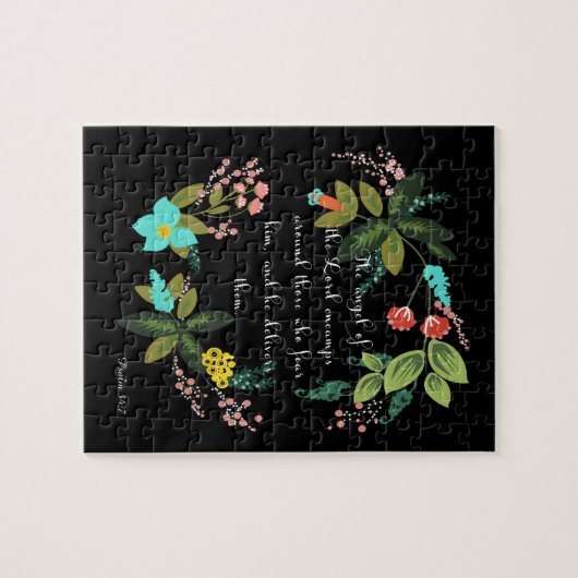 Bijbelversen art - psalm 23:2 legpuzzel (Horizontaal)