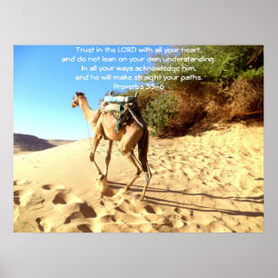 Bijbelversen Citaat over Trustwoorden 3:5-6 Poster