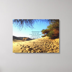 Bijbelversen Inspirerend prijsopgave Psalm 32:8 Canvas Afdruk