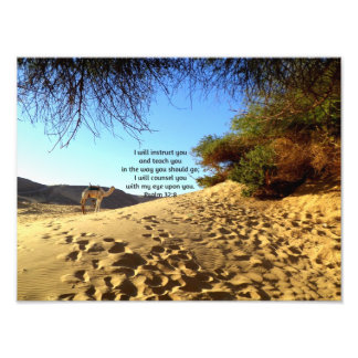 Bijbelversen Inspirerend prijsopgave Psalm 32:8 Foto Afdruk