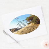 Bijbelversen Inspirerend prijsopgave Psalm 32:8 Ovale Sticker (Envelop)