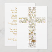 Bijbelversen van John 14 Golden Memorial Service Kaart (Voorkant / Achterkant)