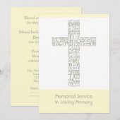 Bijbelversen van John 14 Memorial Service 12 Kaart (Voorkant / Achterkant)