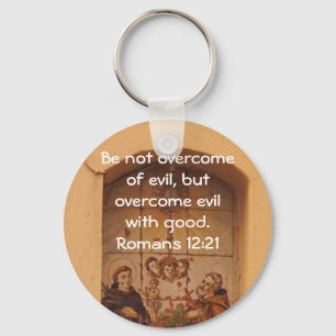 Bijbelverses Love Quote Gezegde Romans 12:21 Sleutelhanger
