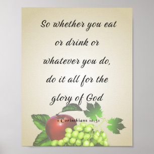 Bijbelversie, 1 Corinthians 10:31 Poster