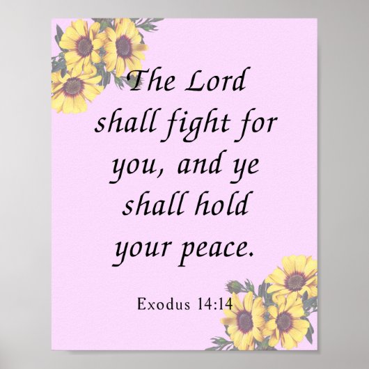 Bijbelversie, exodus 14:14 poster (Voorkant)