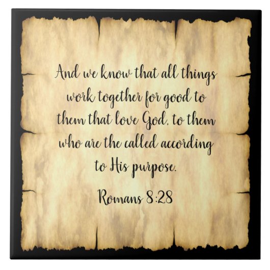 Bijbelversie - Grote keramische tegel Tegeltje (Voorkant)