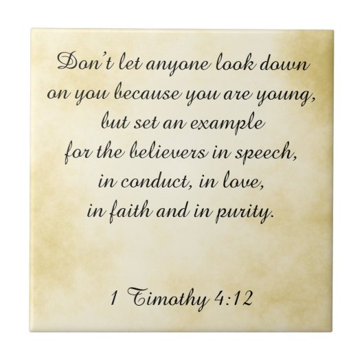 Bijbelversie is een voorbeeld tegeltje (Voorkant)