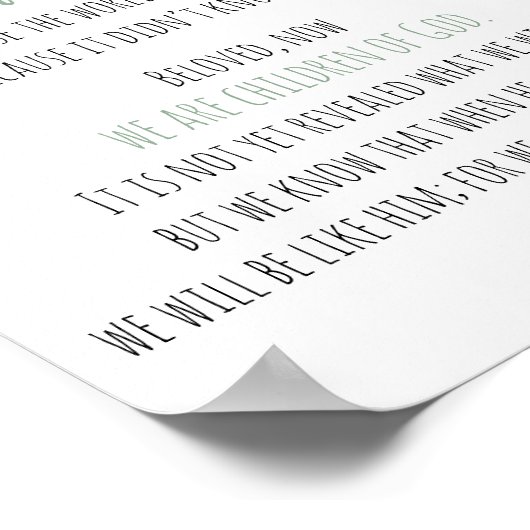 Bijbelversie - Schuur voor scripts - Kunst Eucalyp Poster (Hoek)