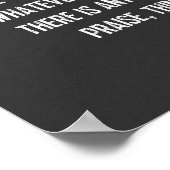 Bijbelversie, scripts Philippians 4:8 Moderne Poster (Hoek)