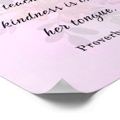 Bijbelversie, spreekwoorden 31:26 poster (Hoek)