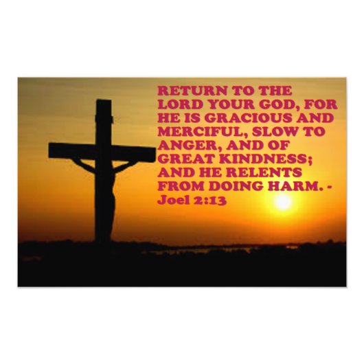 Bijbelversie van Joel 2:13. Foto Afdruk (Voorkant)