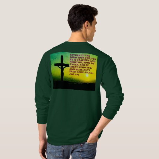 Bijbelversie van Joel 2:13. T-shirt (Achterkant volledig)