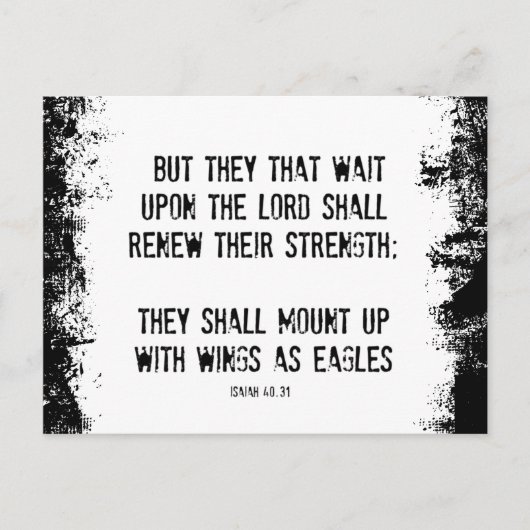 Bijbelversie: Wings as Eagles Briefkaart (Voorkant)