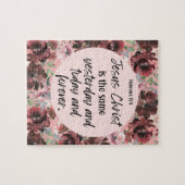 Bijbelverst Hebreeuws florale puzzel Legpuzzel (Horizontaal)