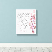 Bijbelversum, 8 x 10 paarse tak, gestoord canvas afdruk (Insitu (Houten vloer))