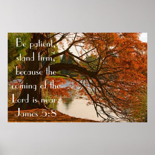 Bijbelversum James 5:8 najaar poster (Voorkant)