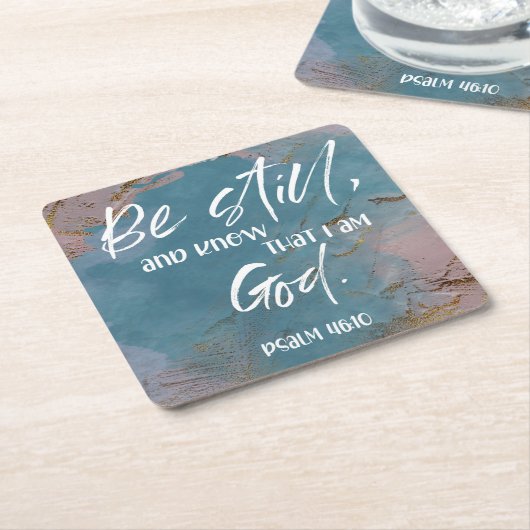 Bijbelversum Vierkante Kartonnen Onderzetter (Schuin)