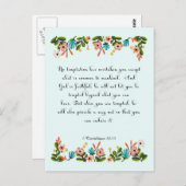 Bijbelverzen 1 Korintiërs 10:13 Briefkaart (Voorkant / Achterkant)