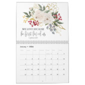 Bijbelverzen & Bloemen Waterverven Christelijk Kalender (Jan 2026)