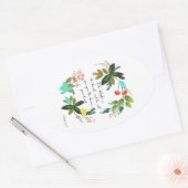 Bijbelverzen Kunst - Psalm 37:4 Ovale Sticker (Envelop)