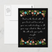 Bijbelverzen Kunst - Spreuken 3:5-6 Briefkaart (Voorkant / Achterkant)