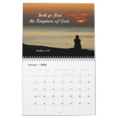 Bijbelverzen & Ocean Scenery Christelijk Kalender (Jan 2026)