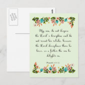 Bijbelverzen - Spreuken 3:11-12 Briefkaart (Voorkant / Achterkant)