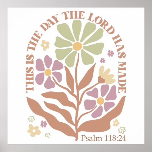 Bijbelverzen Wildflower Poster (Voorkant)