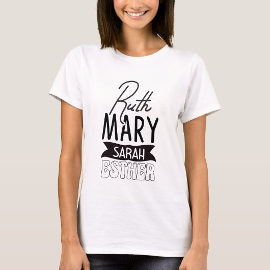 Bijbelvrouwen - Christelijk T-shirt (Voorkant)