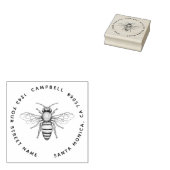  bije Rustic, aangepast adres terugzetten Rubberstempel (Gestempeld)